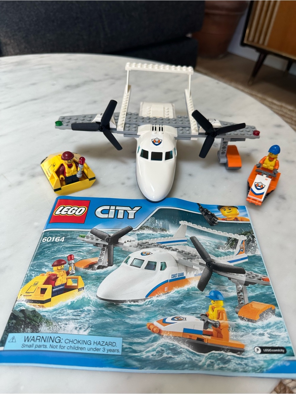 LEGO City 60164 Coast Guard Seaplane Rescue *Near-Complete Set
